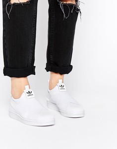 Белые кроссовки слипоны adidas Originals Superstar - Белый
