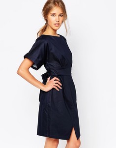 Платье с разрезом спереди Closet - Темно-синий