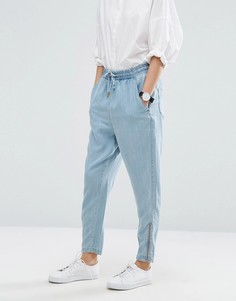 Джоггеры из ткани под джинсовую ASOS WHITE - Синий