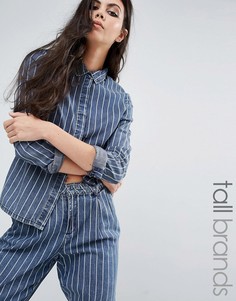 Рубашка в тонкую полоску Noisy May Tall Co Ord - Синий