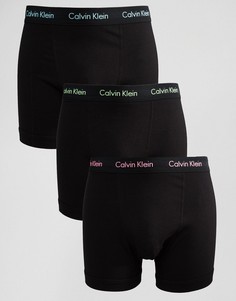 Набор из 3 хлопковых стретчевых боксеров‑брифов Calvin Klein - Черный