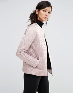 Стеганая куртка без воротника Neon Rose - Розовый
