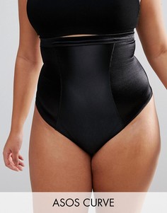 Блестящие моделирующие стринги ASOS CURVE - Черный