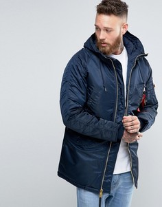 Темно-синяя парка слим Alpha Industries N3B - Темно-синий