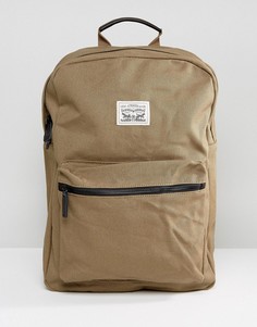Парусиновый рюкзак цвета хаки Levis - Светло-серый