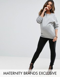 Леггинсы в рубчик Missguided Maternity - Черный