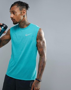Зеленая майка Nike Running Breathe 903241-311 - Зеленый