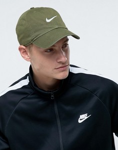 Зеленая кепка с галочкой Nike 546126-222 - Бежевый