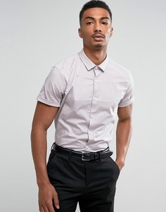 Зауженная эластичная рубашка серого цвета ASOS - Зеленый