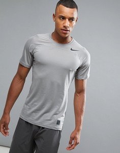 Серая футболка Nike Training Pro HyperCool 828178-003 - Синий