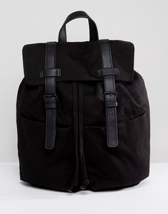 Черный парусиновый рюкзак ASOS - Черный