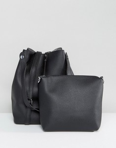 Черная сумка на плечо со съемным ремешком LAMODA - Черный