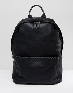 Черный рюкзак из искусственной кожи с отделкой ASOS - Черный