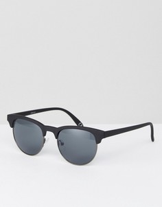 Черные матовые солнцезащитные очки с дымчатыми стеклами ASOS - Черный