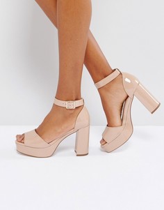 Босоножки на каблуке ASOS HEIDI - Бежевый