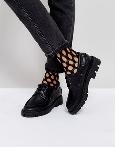 Туфли на толстой подошве со шнуровкой ASOS MOORE - Черный