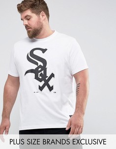 Белая футболка с принтом Majestic PLUS MLB - Белый