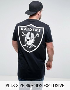 Футболка Majestic PLUS Raiders Ringer - Черный
