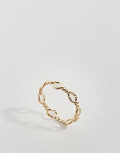 Кольцо ограниченной серии с плетеным дизайном - Золотой Asos