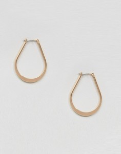 Плоские серьги овальной формы ASOS - Золотой