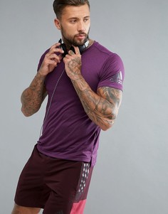 Фиолетовая меланжевая футболка adidas Training BR4102 - Красный