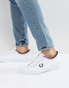 Парусиновые кеды с контрастной окантовкой Fred Perry Kendrick - Белый