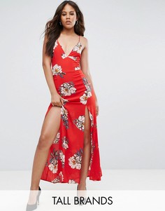 Платье макси с цветочным принтом Parisian Tall - Красный