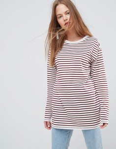 Свободный лонгслив в полоску ASOS - Мульти