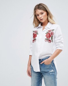 Рубашка с цветочной вышивкой Parisian - Белый