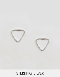 Серебряные серьги треугольной формы Reclaimed Vintage Inspired - Серебряный