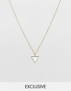 Золотистое ожерелье с треугольной подвеской DesignB London эксклюзивно для ASOS - Золотой