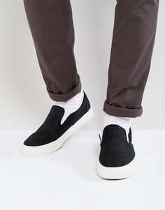 Черные кеды-слипоны со змеиным рисунком Vans Classic VA38F7OS3 - Черный