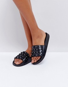 Черные сандалии с отделкой заклепками Glamorous - Черный