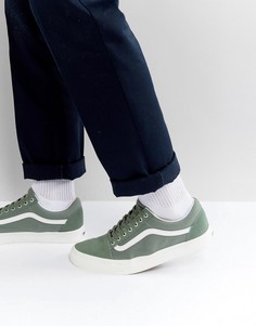 Зеленые замшевые кроссовки Vans Old Skool VA38G1OS5 - Зеленый