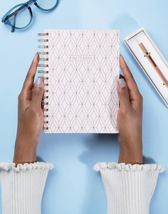 Блокнот с геометрическим принтом и проволочным переплетом Designworks - Мульти