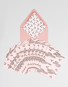 Набор из 12 открыток с принтом кактусов Designworks - Мульти