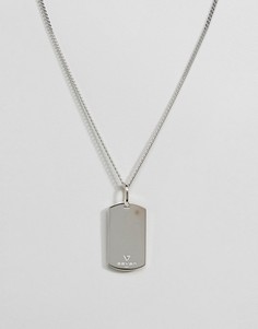 Серебристое ожерелье с армейским жетоном Seven London - Серебряный