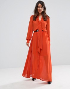 Платье макси с бантом Glamorous - Оранжевый