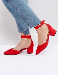 Красные туфли на каблуке с ремешком вокруг щиколотки RAID Delia - Красный