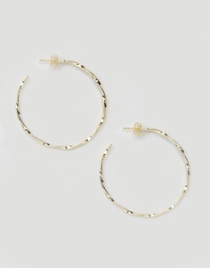 Крученые серьги-кольца из позолоченного серебра ASOS - Золотой