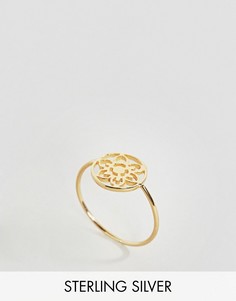 Серебряное позолоченное кольцо ASOS - Золотой