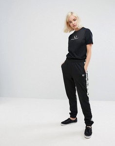 Спортивные брюки с контрастной отделкой Fred Perry - Черный