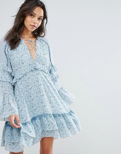 Свободное платье мини с принтом Stevie May The Mystic - Мульти