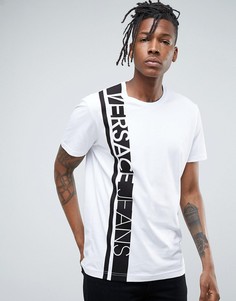 Белая футболка с полоской Versace Jeans - Белый