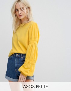 Свитшот с пышными рукавами ASOS PETITE - Желтый