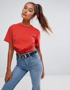 Кроп-топ с перекрученной отделкой ASOS - Красный