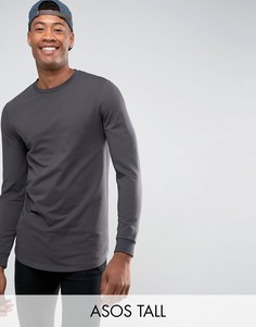 Длинный обтягивающий свитшот ASOS TALL - Черный