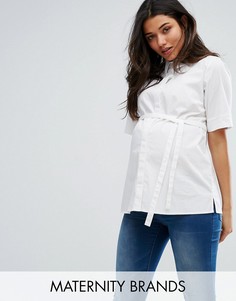 Рубашка с короткими рукавами Mamalicious - Белый Mama.Licious
