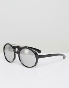 Черные круглые солнцезащитные очки 7X - Черный