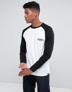 Белый лонгслив с рукавами реглан Dickes - Белый Dickies